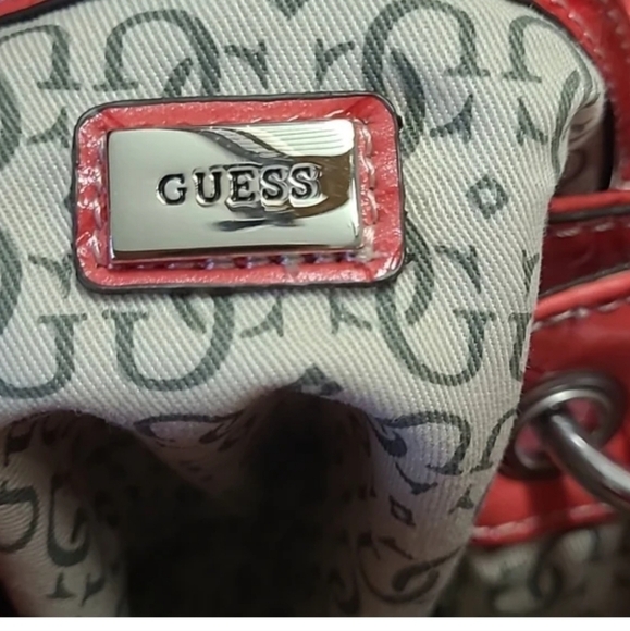 Guess Vintage Pink Rose Periwinkle 60's Chunky Shoulder‎ Bag 12.5" wide - Picture 11 of 14